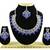 Blue designer function wear ad necklace set