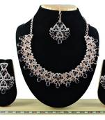 Black designer function wear ad necklace set