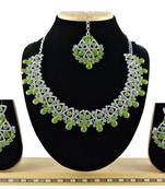 Green designer function wear ad necklace set