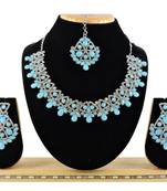 Turquoise designer function wear ad necklace set