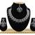 Black designer function wear ad necklace set