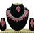 Red designer function wear ad necklace set