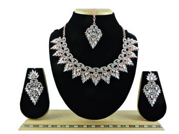 Multicolor designer function wear ad necklace set 1