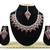 Maroon designer function wear ad necklace set