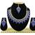 Blue designer function wear ad necklace set