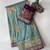 Pastel Blue Color Designer Floral Dola Silk Saree