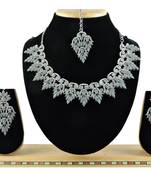 Grey designer function wear ad necklace set