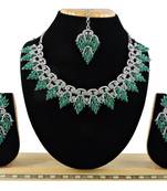 Green designer function wear ad necklace set
