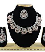 Orange designer function wear ad necklace set