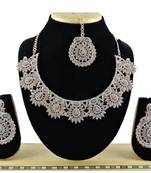 Grey designer function wear ad necklace set