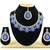 Blue designer function wear ad necklace set