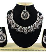 Black designer function wear ad necklace set