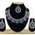 Blue designer function wear ad necklace set