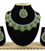 Green designer function wear ad necklace set