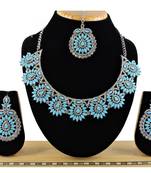 Turquoise designer function wear ad necklace set