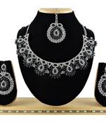 Black designer function wear ad necklace set