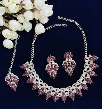 Multicolor designer function wear ad necklace set 1