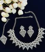 Grey designer function wear ad necklace set