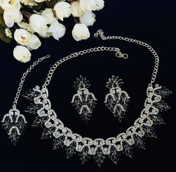 Black designer function wear ad necklace set 1