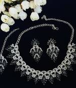 Black designer function wear ad necklace set