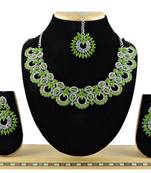 Green designer function wear ad necklace set