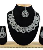Grey designer function wear ad necklace set