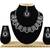 Black designer function wear ad necklace set