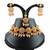 Orange designer function wear ad necklace set