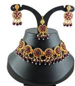 Multicolor designer function wear ad necklace set