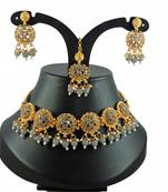 Grey designer function wear ad necklace set