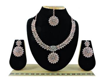 Multicolor designer function wear ad necklace set 1