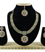 Green designer function wear ad necklace set