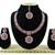 Maroon designer function wear ad necklace set