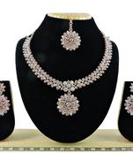 Grey designer function wear ad necklace set