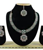 Green designer function wear ad necklace set