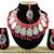 Red designer function wear ad necklace set