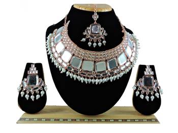 Multicolor designer function wear ad necklace set 1