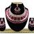 Red designer function wear ad necklace set