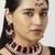 Maroon designer function wear ad necklace set