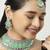Green designer function wear ad necklace set