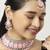 Pink designer function wear ad necklace set