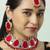 Red designer function wear ad necklace set