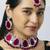 Red designer function wear ad necklace set