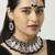 Black designer function wear ad necklace set