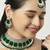 Green designer function wear ad necklace set