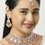 Orange designer function wear ad necklace set