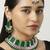 Green designer function wear ad necklace set