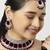 Maroon designer function wear ad necklace set