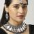 Blue designer function wear ad necklace set