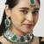 Green designer function wear ad necklace set